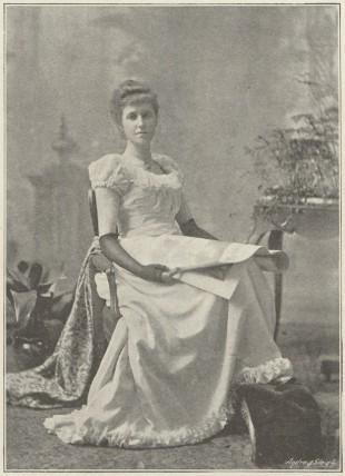 Alice Everett. Print by Andre & Sleigh from a photograph by Morgan & Kidd, Greenwich. From the 22 November 1893 edition of The Sketch.