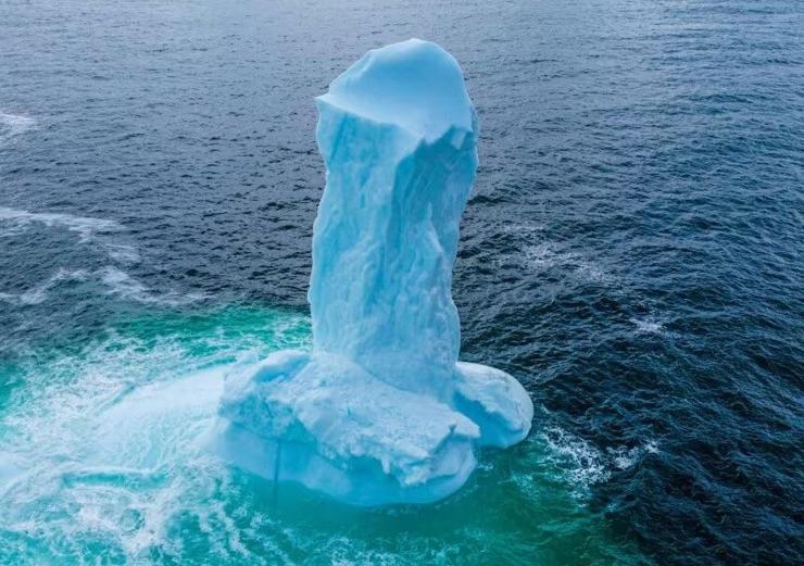 Iceberg shaped like a certain part of the male anatomy