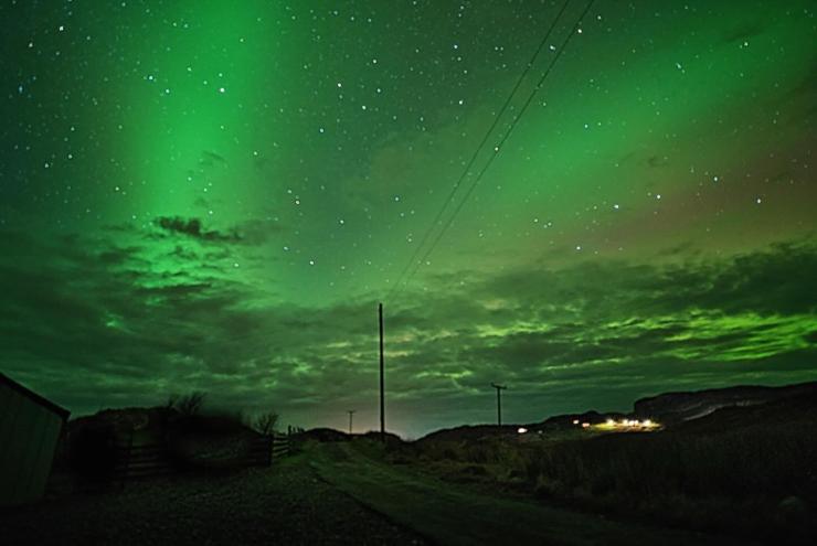 A fine display of the Aurora last night over Kinlochbervie. Sutherland, Scotland.